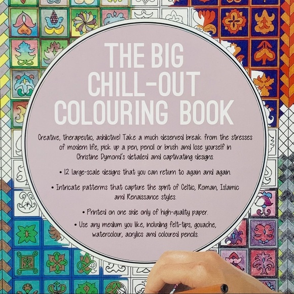 NWT The Big Chill-Out Coloring Book over 1ft Tall - Picture 5 of 8